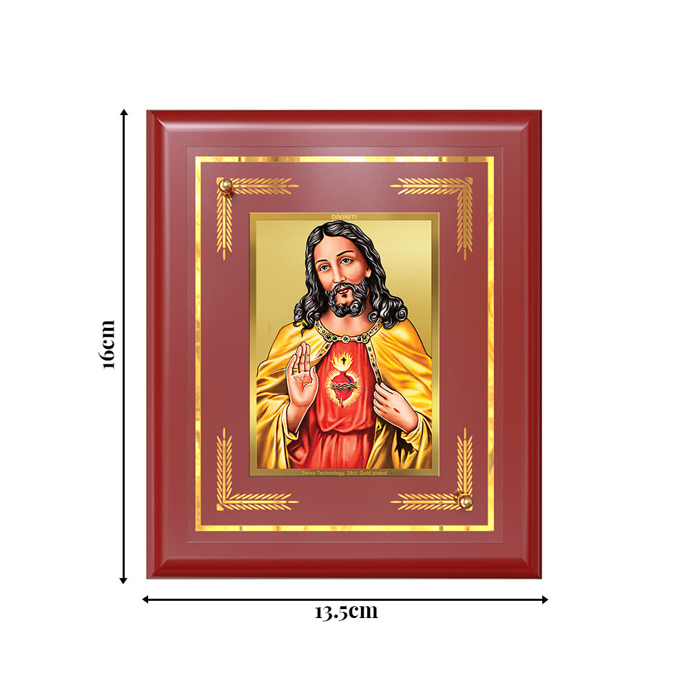 Diviniti 24K Gold Plated Jesus Christ Blessing Tabletop Photo Frame | Faith, Love & Divine Grace