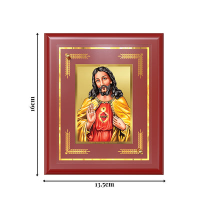 Diviniti 24K Gold Plated Jesus Christ Blessing Tabletop Photo Frame | Faith, Love & Divine Grace