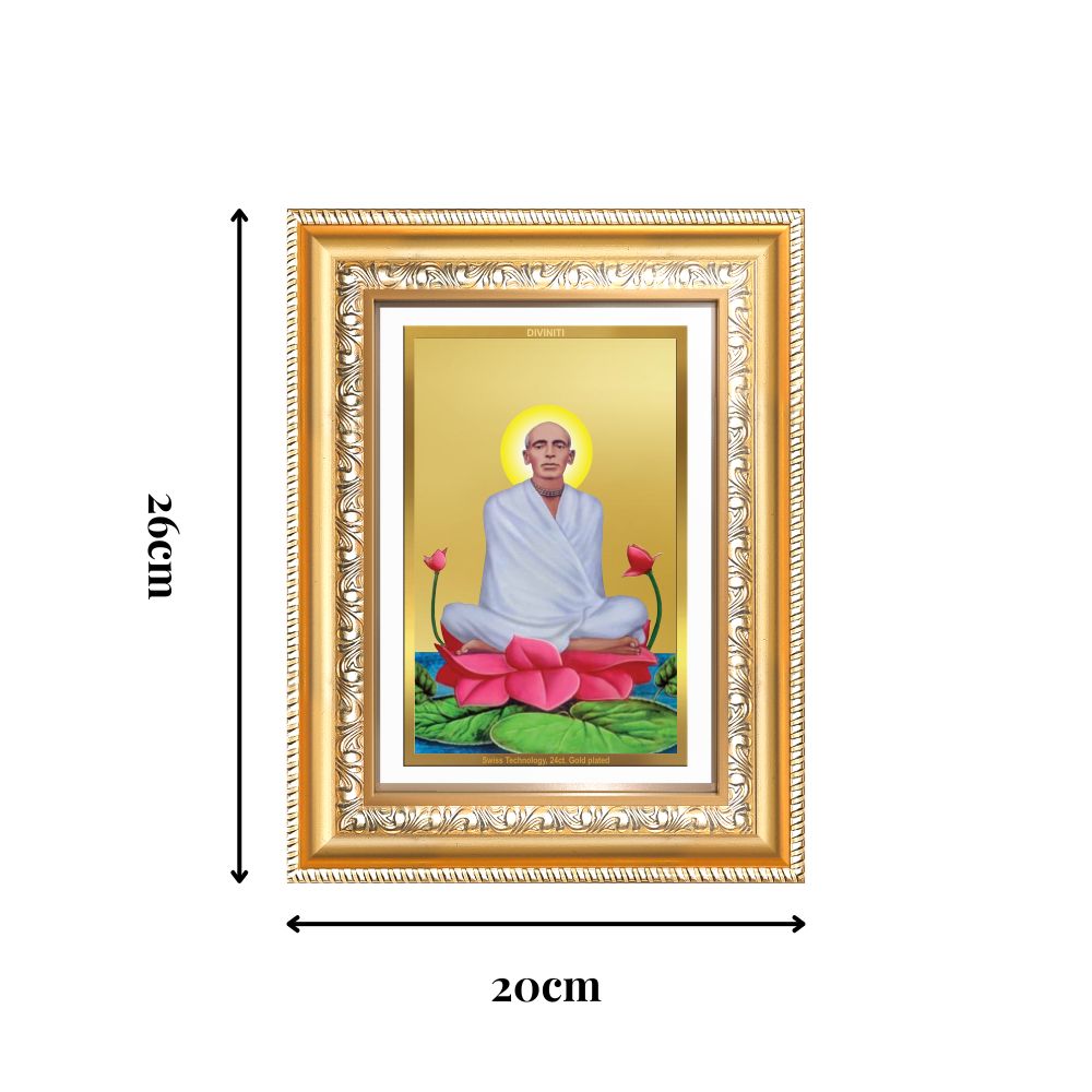 Diviniti 24K Gold Plated Ram Thakur (Classic) Divine Wall Frame for Home Mandir & Office Decor | Luxury Spiritual Gift