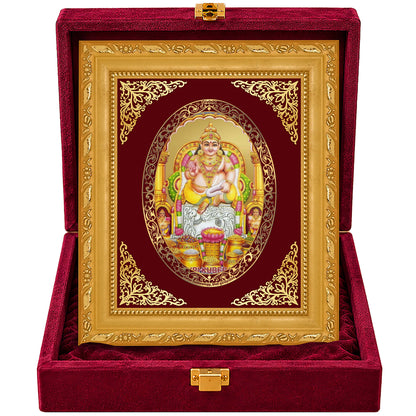 24K Gold-Plated Lord Kuber Frame | Premium Gift Box | 21.5x17.5 CM