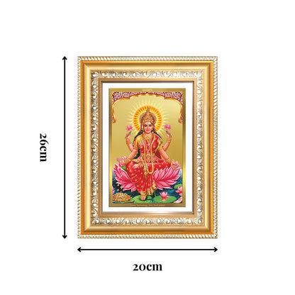 Diviniti 24K Gold Plated Lakshmi (Classic) Divine Wall Frame for Home Mandir & Office Decor | Luxury Spiritual Gift