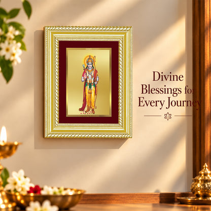 24K Gold-Plated Lord Ram Ji Frame | Premium Gift Box | 21.5x17.5 CM