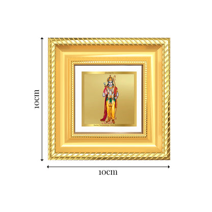 Diviniti Lord Ram Ji Tabletop Photo Frame in 24K Gold Plated Foil | Dharma, Strength & Divine Blessings | DG015S1A (10x10 CM)