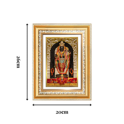 Diviniti 24K Gold Plated Ram Lalla (Classic) Divine Wall Frame for Home Mandir & Office Decor | Luxury Spiritual Gift