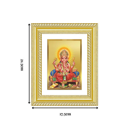 Diviniti 24K Gold Plated Ganesha (Classic) Divine Wall and Table Top Frame for Home Mandir & Office Decor | Luxury Spiritual Gift