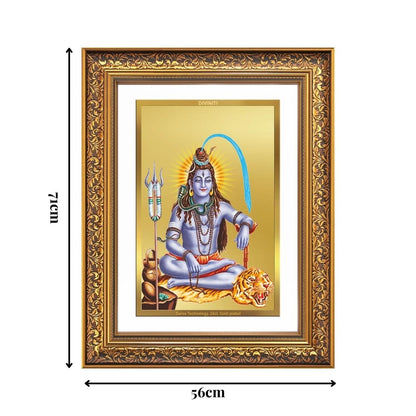 Diviniti 24K Gold Plated Shiva (Classic) Divine Wall Frame for Home Mandir & Office Decor | Luxury Spiritual Gift