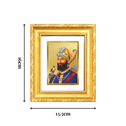 Diviniti 24K Gold Plated Guru Gobind Singh Ji |Sacred Sikh Table Top Frame for Home Decor & Office Ambiance | Premium Spiritual Gift