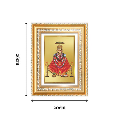 Diviniti 24K Gold Plated Khatu Shyam (Classic) Divine Wall Frame for Home Mandir & Office Decor | Luxury Spiritual Gift