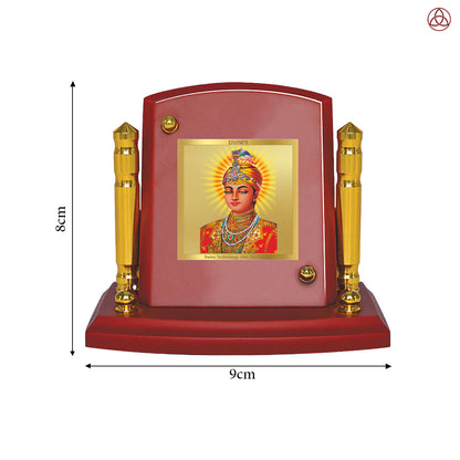 Guru Harkrishan Sahib Ji | Eighth Sikh Guru and Bala Pritam Spiritual Car dashboard frame in 24K Gold Plated Foil