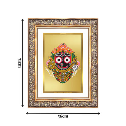 Diviniti 24K Gold Plated Jagannath (Classic) Divine Wall Frame for Home Mandir & Office Decor | Luxury Spiritual Gift