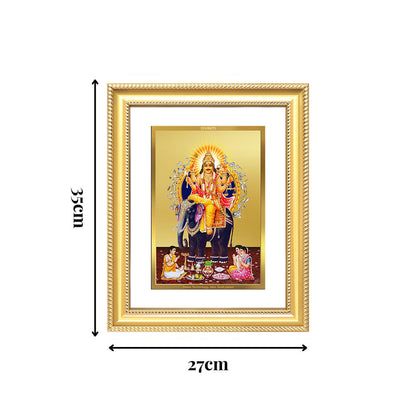 Diviniti 24K Gold Plated Vishvakarma (Classic) Divine Wall Frame for Home Mandir & Office Decor | Luxury Spiritual Gift