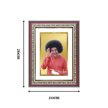 Diviniti 24K Gold Plated Satya Sai Baba (Classic) Divine Wall Frame for Home Mandir & Office Decor | Luxury Spiritual Gift