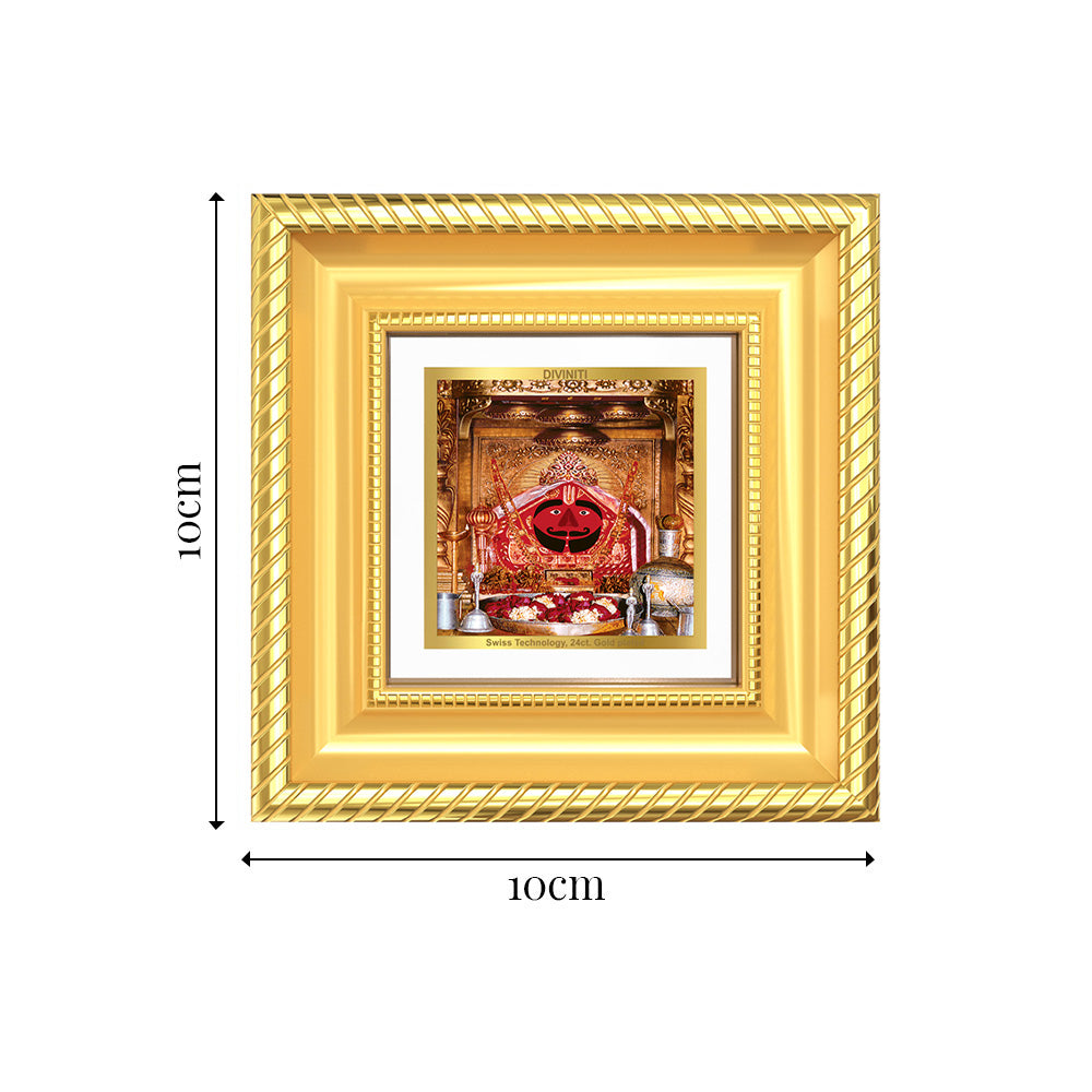 Diviniti Shree Salasar Balaji Tabletop Photo Frame in 24K Gold Plated Foil | Strength, Protection & Divine Blessings | DG015S1A (10x10 CM)