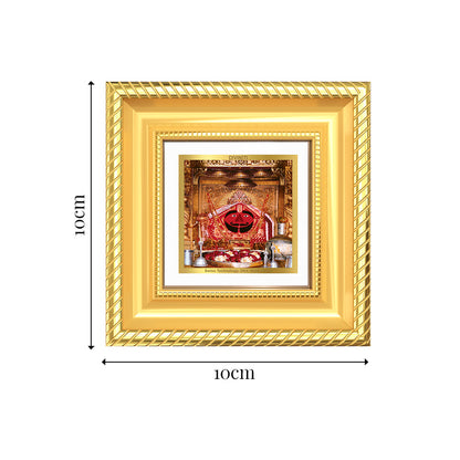 Diviniti Shree Salasar Balaji Tabletop Photo Frame in 24K Gold Plated Foil | Strength, Protection & Divine Blessings | DG015S1A (10x10 CM)