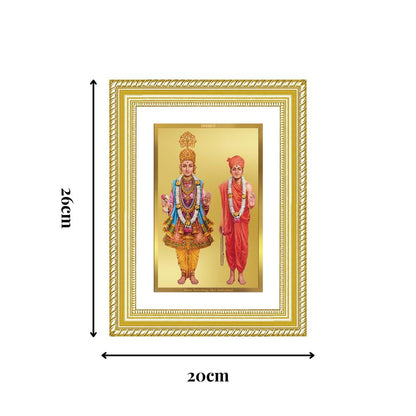 Diviniti 24K Gold Plated Swaminarayan (Classic) Divine Wall Frame for Home Mandir & Office Decor | Luxury Spiritual Gift