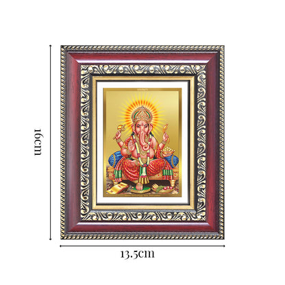 Diviniti 24K Gold Plated Ganesha (Classic) Divine Table Top Frame for Home Mandir & Office Decor | Luxury Spiritual Gift