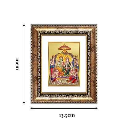 Diviniti 24K Gold Plated Ram Darbar Divine Table Top Frame for Home Mandir & Office Decor | Luxury Spiritual Gift