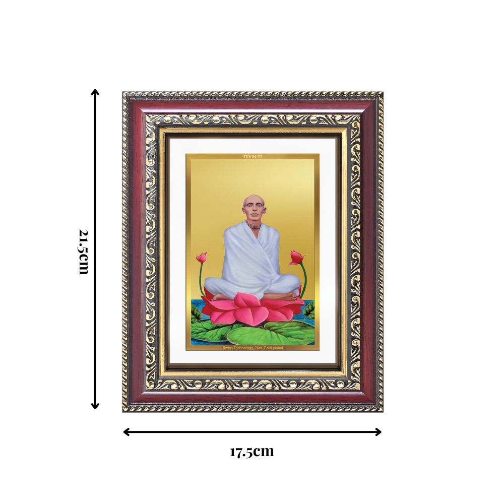 Diviniti 24K Gold Plated Ram Thakur (Classic) Divine Wall and Table Top Frame for Home Mandir & Office Decor | Luxury Spiritual Gift