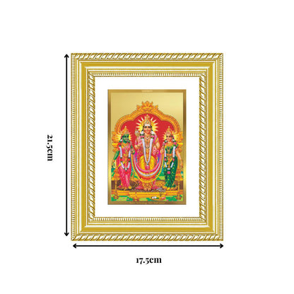 Diviniti 24K Gold Plated Murugan Velli (Classic) Divine Wall and Table Top Frame for Home Mandir & Office Decor | Luxury Spiritual Gift