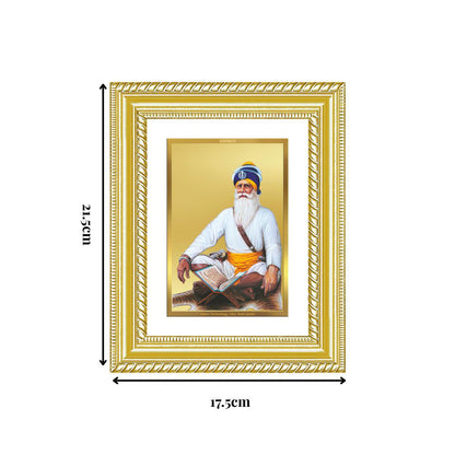 Diviniti 24K Gold Plated Baba Deep Singh Sacred Sikh Wall and Table Top Frame for Home Decor & Office Ambiance | Premium Spiritual Gift