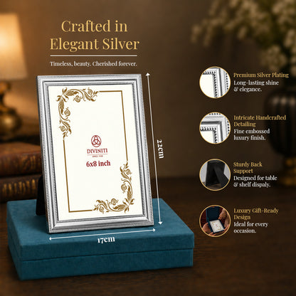 Diviniti Premium Silver Plated 6x8 Photo Frame
