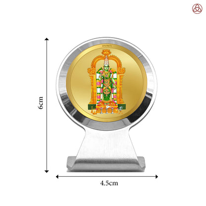 Goddess Meenakshi Tabletop Frame | Divine Warrior Goddess of Madurai in 24K Gold Plated Foil