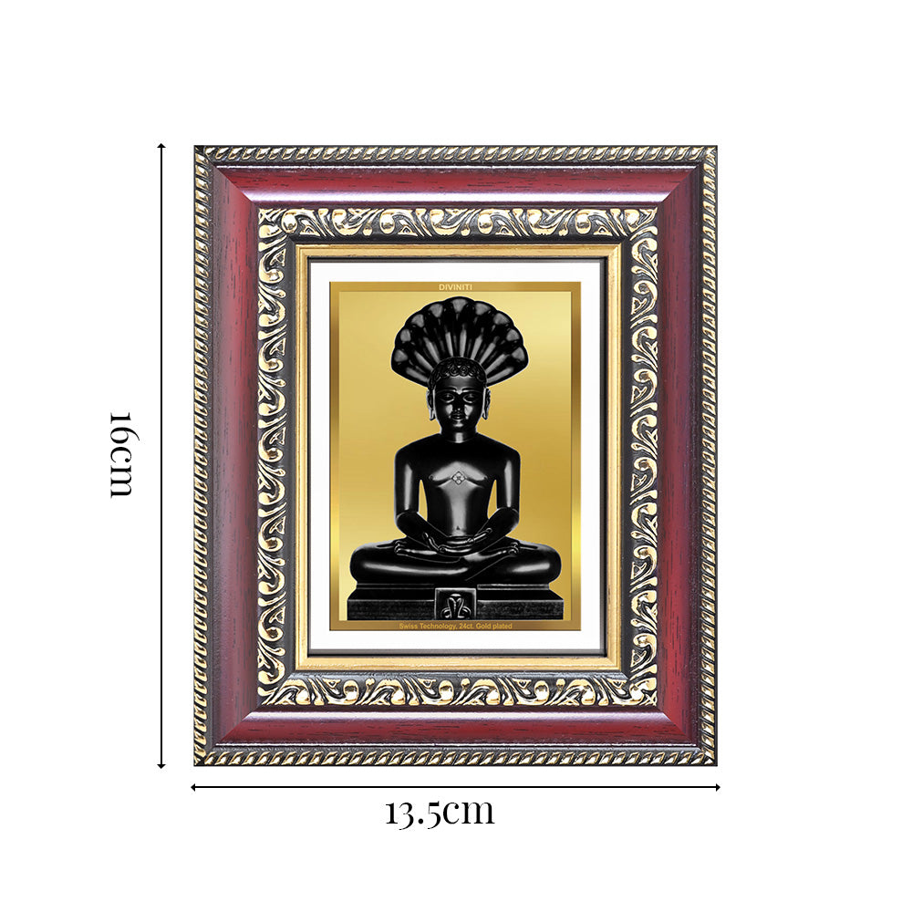 Diviniti 24K Gold Plated Parshvanath (Classic) Divine Table Top Frame for Home Mandir & Office Decor | Luxury Spiritual Gift