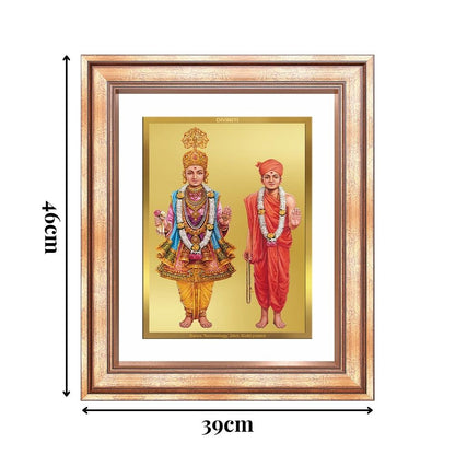 Diviniti 24K Gold Plated Swaminarayan (Classic) Divine Wall Frame for Home Mandir & Office Decor | Luxury Spiritual Gift