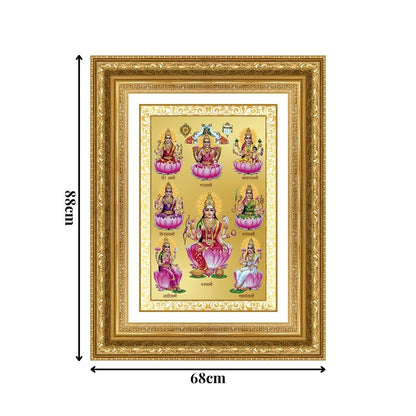 Diviniti 24K Gold Plated Ashtalakshmi Divine Wall Frame for Home Mandir & Office Decor | Luxury Spiritual Gift