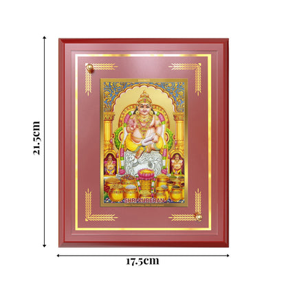 Diviniti 24K Gold Plated Lord Kuber Blessing Tabletop Photo Frame | Wealth, Prosperity & Divine Abundance