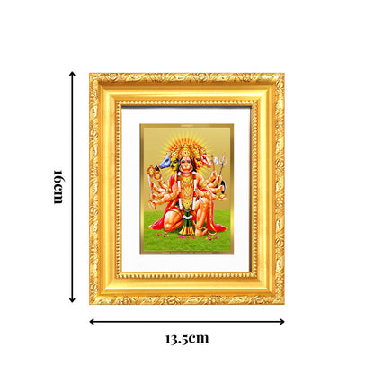 Diviniti 24K Gold Plated Panchmukhi Hanuman |Divine Table Top Frame for Home Mandir & Office Decor | Luxury Spiritual Gift