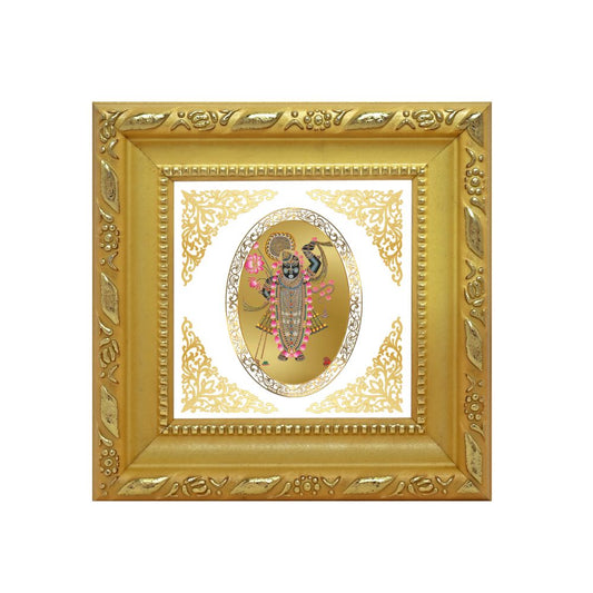 Shrinath Ji | Divine Krishna Form Royal Tabletop Photo Frame in 24K Gold Plated Foil