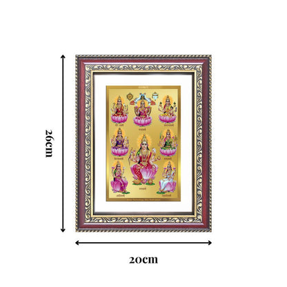 Diviniti 24K Gold Plated Ashtalakshmi Divine Wall Frame for Home Mandir & Office Decor | Luxury Spiritual Gift