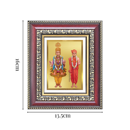 Diviniti 24K Gold Plated Swaminarayan (Classic) Divine Table Top Frame for Home Mandir & Office Decor | Luxury Spiritual Gift