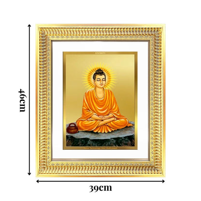 Diviniti 24K Gold Plated Buddha (Classic) Divine Wall Frame for Home Mandir & Office Decor | Luxury Spiritual Gift