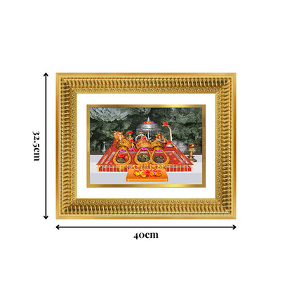Diviniti 24K Gold Plated Mata Ka Darbar (Classic) Divine Wall Frame for Home Mandir & Office Decor | Luxury Spiritual Gift