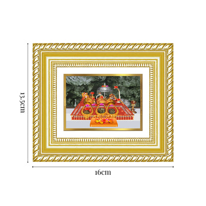 Diviniti 24K Gold Plated Mata Ka Darbar Divine Table Top Frame for Home Mandir & Office Decor | Luxury Spiritual Gift