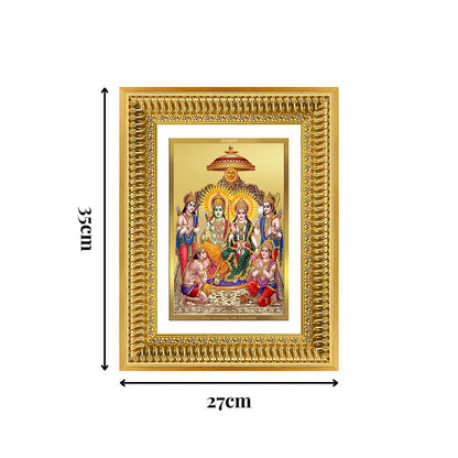 Diviniti 24K Gold Plated Ram Darbar Divine Wall Frame for Home Mandir & Office Decor | Luxury Spiritual Gift