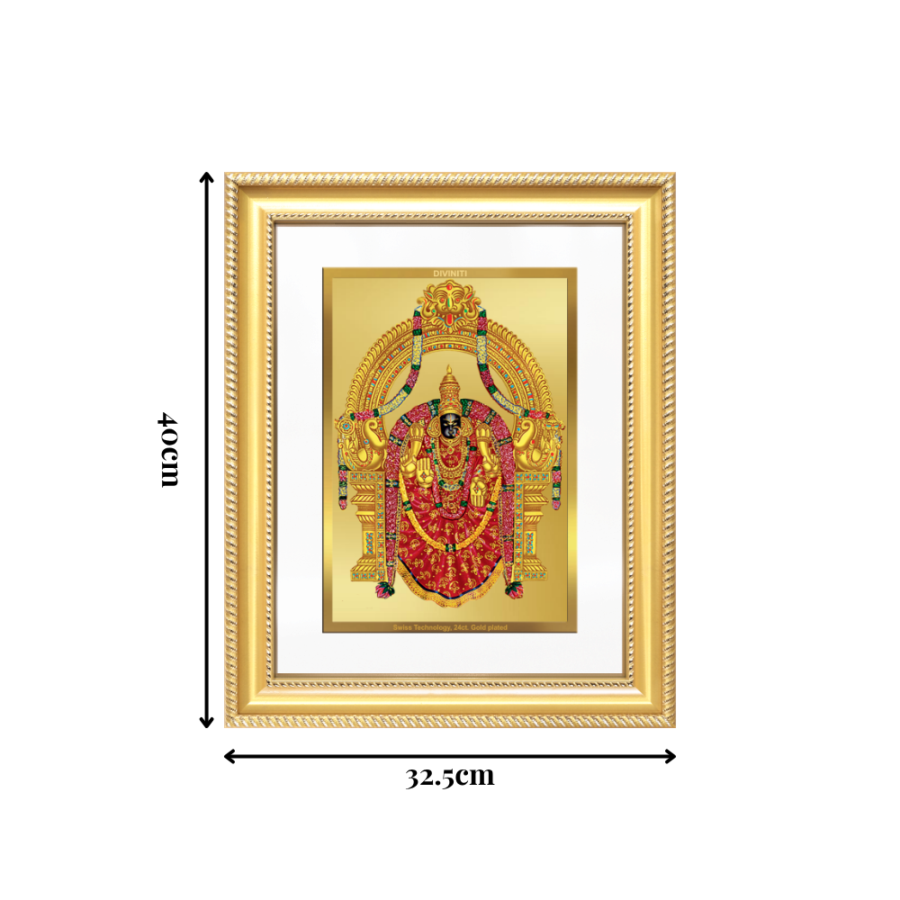 Diviniti 24K Gold Plated Padmavati (Classic) Divine Wall Frame for Home Mandir & Office Decor | Luxury Spiritual Gift