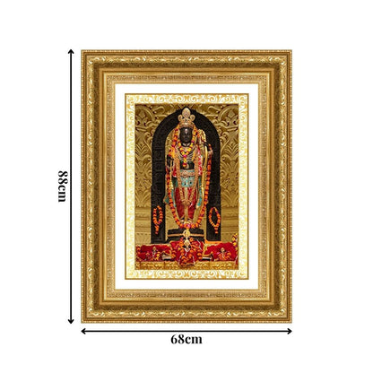 Diviniti 24K Gold Plated Ram Lalla (Classic) Divine Wall Frame for Home Mandir & Office Decor | Luxury Spiritual Gift