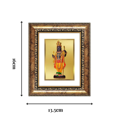 Diviniti 24K Gold Plated Ram Lalla With Arch Divine Table Top Frame for Home Mandir & Office Decor | Luxury Spiritual Gift