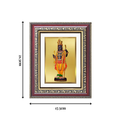 Diviniti 24K Gold Plated Ram Lalla With Arch (Classic) Divine Table Top Frame for Home Mandir & Office Decor | Luxury Spiritual Gift