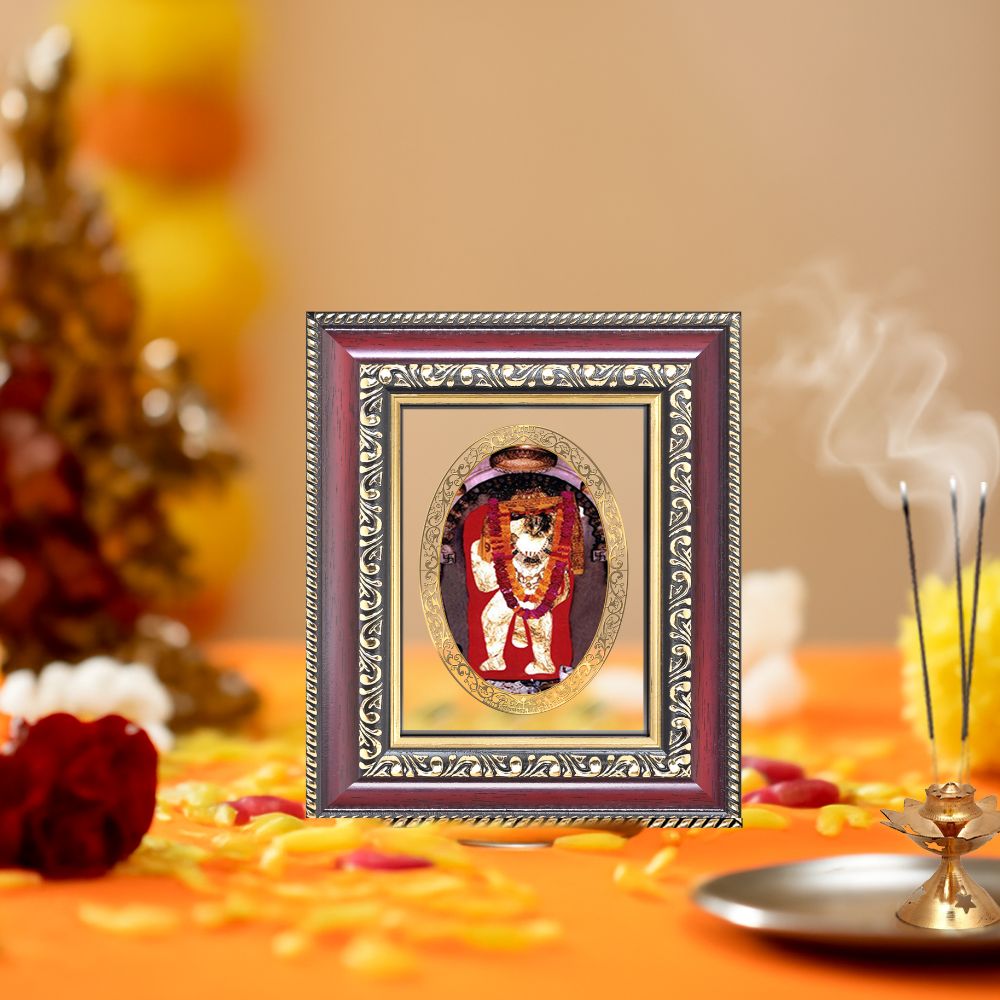 Mehandipur Balaji Divine Hanuman Sacred Protection & Healing Royal Tabletop Frame in 24K Gold Plated Foil