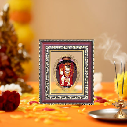 Mehandipur Balaji Divine Hanuman Sacred Protection & Healing Royal Tabletop Frame in 24K Gold Plated Foil