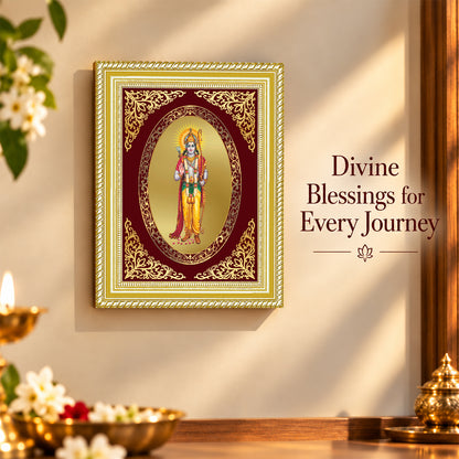 24K Gold-Plated Lord Ram Ji Frame | Premium Gift Box | 26x20 CM