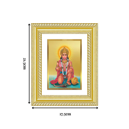 Diviniti 24K Gold Plated Ashirwad Hanuman (Classic) Divine Wall and Table Top Frame for Home Mandir & Office Decor | Luxury Spiritual Gift