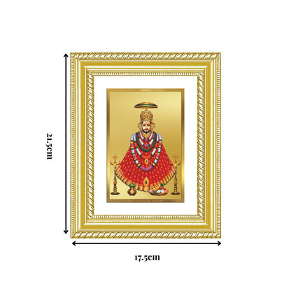 Diviniti 24K Gold Plated Khatu Shyam (Classic) Divine Wall and Table Top Frame for Home Mandir & Office Decor | Luxury Spiritual Gift