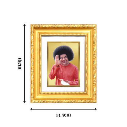 Diviniti 24K Gold Plated Satya Sai Baba |Divine Table Top Frame for Home Mandir & Office Decor | Luxury Spiritual Gift
