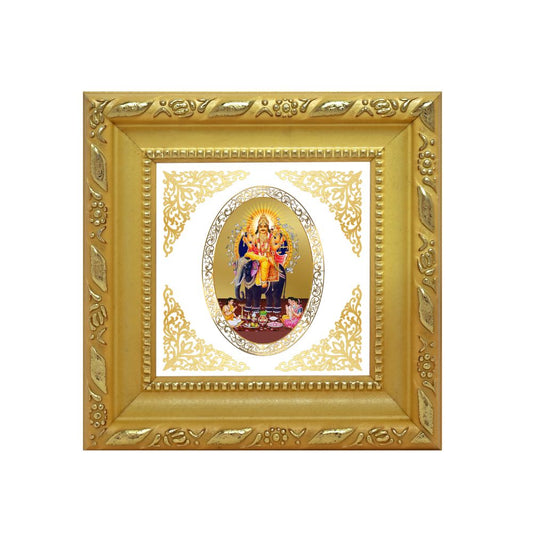 Lord Vishwakarma | Divine Architect Royal Tabletop Photo Frame in 24K Gold Plated Foil
