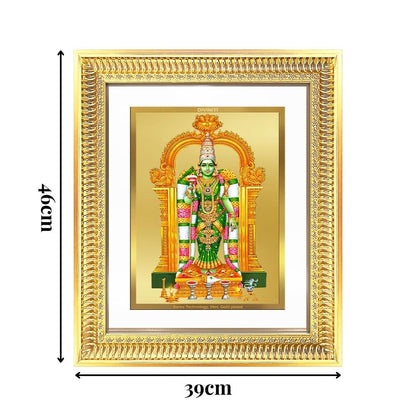 Diviniti 24K Gold Plated Meenakshi Amman (Classic) Divine Wall Frame for Home Mandir & Office Decor | Luxury Spiritual Gift